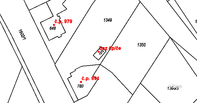 Litovel 49566393 na parcele st. 1375 v KÚ Litovel, Katastrální mapa