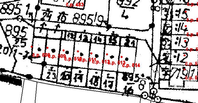 Jablonné v Podještědí 512 na parcele st. 720/5 v KÚ Jablonné v Podještědí, Katastrální mapa