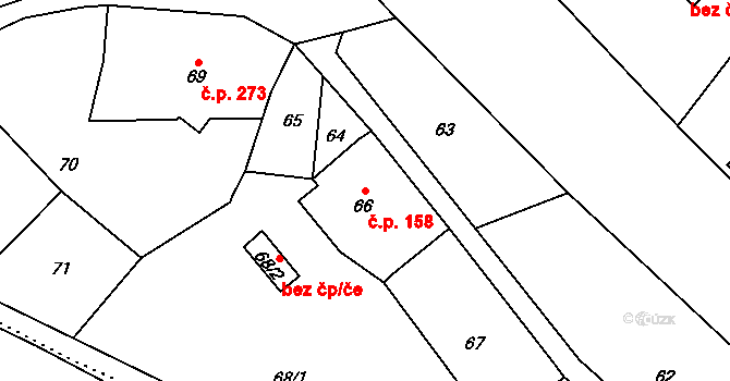 Janovice 158, Rýmařov na parcele st. 66 v KÚ Janušov, Katastrální mapa