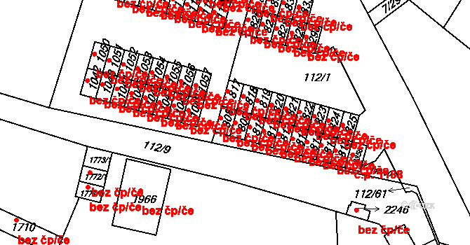 Třebíč 38367394 na parcele st. 809 v KÚ Podklášteří, Katastrální mapa