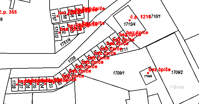 Chodov 38541394 na parcele st. 1716 v KÚ Dolní Chodov, Katastrální mapa