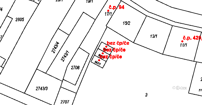 Bor 41977394 na parcele st. 667/2 v KÚ Bor u Tachova, Katastrální mapa