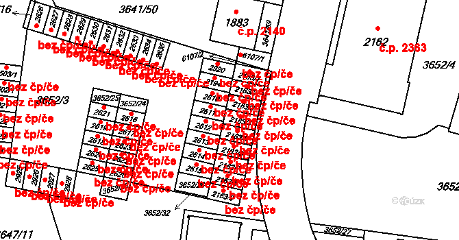 Břeclav 42133394 na parcele st. 2163/4 v KÚ Břeclav, Katastrální mapa