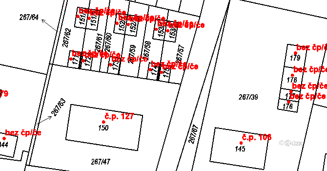 Cerekvice nad Bystřicí 43655394 na parcele st. 174 v KÚ Cerekvice nad Bystřicí, Katastrální mapa
