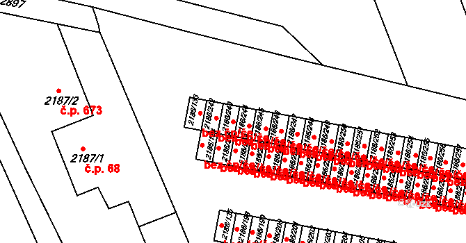 Dobruška 44239394 na parcele st. 2186/243 v KÚ Dobruška, Katastrální mapa