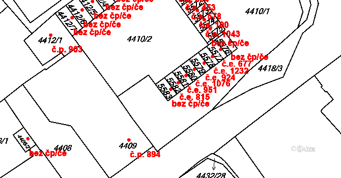 Chomutov 48029394 na parcele st. 5583 v KÚ Chomutov I, Katastrální mapa