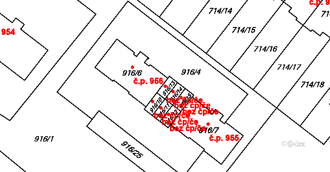 Holice 48562394 na parcele st. 916/13 v KÚ Holice v Čechách, Katastrální mapa