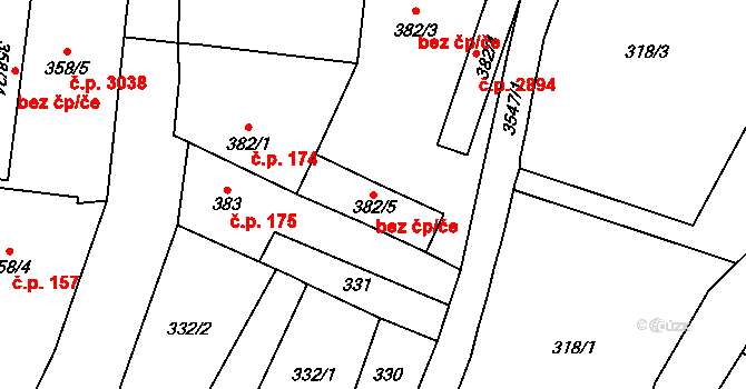 Dvůr Králové nad Labem 48591394 na parcele st. 382/5 v KÚ Dvůr Králové nad Labem, Katastrální mapa