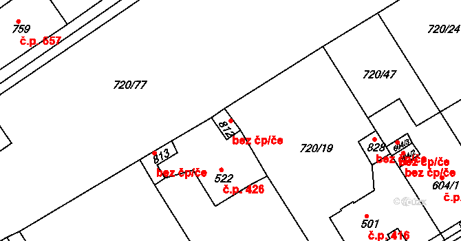 Osek 49320394 na parcele st. 812 v KÚ Osek u Duchcova, Katastrální mapa