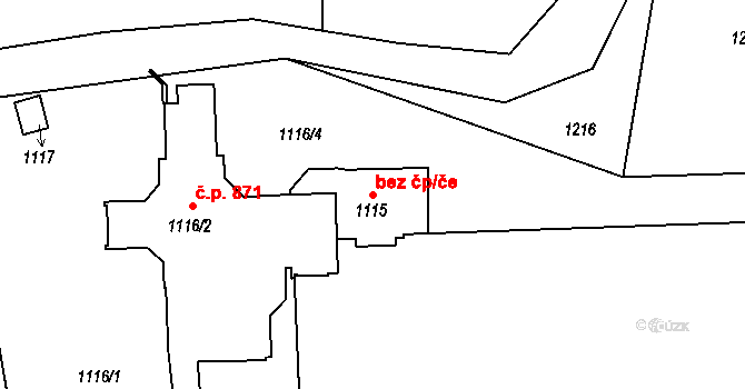 Hronov 49870394 na parcele st. 1115 v KÚ Hronov, Katastrální mapa