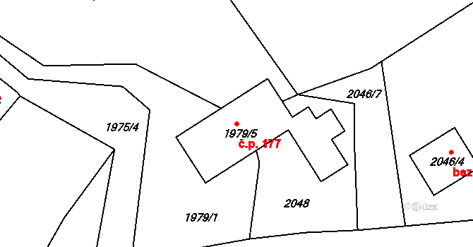 Semily 177 na parcele st. 1979/5 v KÚ Semily, Katastrální mapa
