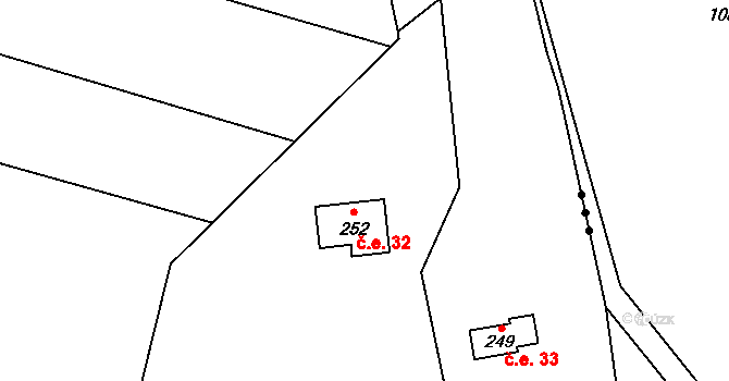 Stará Huť 32, Petrovice II, Katastrální mapa