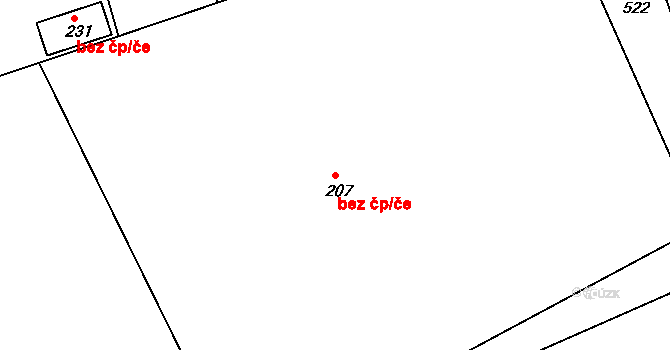 Hrádek nad Nisou 41609395 na parcele st. 207 v KÚ Oldřichov na Hranicích, Katastrální mapa