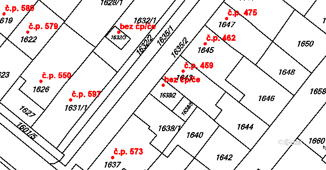 Morkovice-Slížany 45017395 na parcele st. 1638/2 v KÚ Morkovice, Katastrální mapa