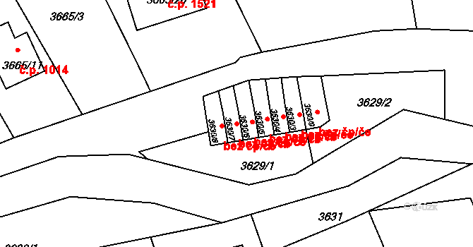 Frýdlant nad Ostravicí 49560395 na parcele st. 3630/7 v KÚ Frýdlant nad Ostravicí, Katastrální mapa
