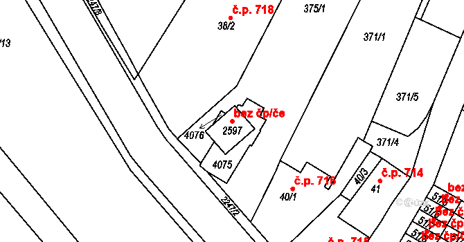 Lomnice nad Popelkou 49635395 na parcele st. 2597 v KÚ Lomnice nad Popelkou, Katastrální mapa