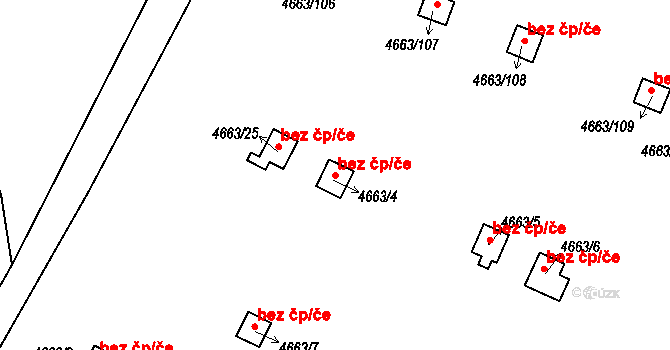 Dejvice 163, Praha na parcele st. 4663/4 v KÚ Dejvice, Katastrální mapa