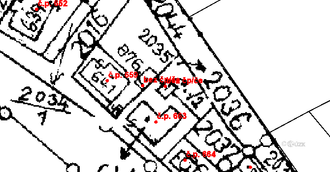 Velvary 88637395 na parcele st. 646/2 v KÚ Velvary, Katastrální mapa