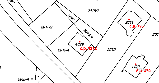 Žamberk 1272 na parcele st. 4639 v KÚ Žamberk, Katastrální mapa