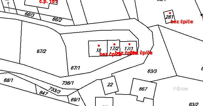 Třinec 40200396 na parcele st. 18 v KÚ Karpentná, Katastrální mapa