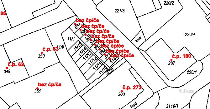 Trutnov 41664396 na parcele st. 973 v KÚ Horní Staré Město, Katastrální mapa