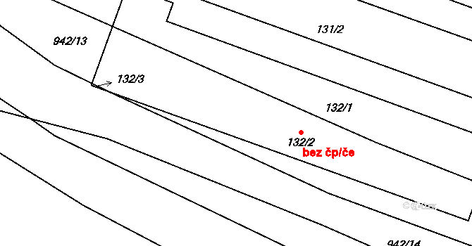 Jezdovice 44511396 na parcele st. 132/2 v KÚ Jezdovice, Katastrální mapa