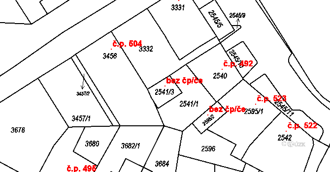 Sokolov 102700397 na parcele st. 2541/3 v KÚ Sokolov, Katastrální mapa