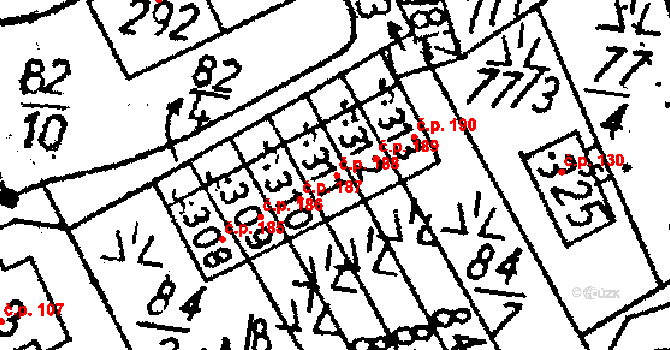 Markvartice 188, Jablonné v Podještědí na parcele st. 311 v KÚ Markvartice v Podještědí, Katastrální mapa