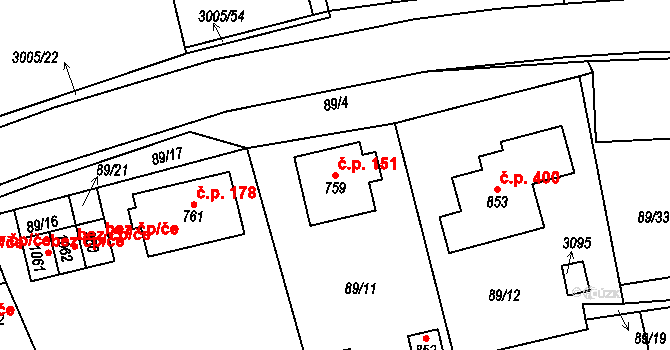 Dolní Rokytnice 151, Rokytnice nad Jizerou na parcele st. 759 v KÚ Dolní Rokytnice, Katastrální mapa