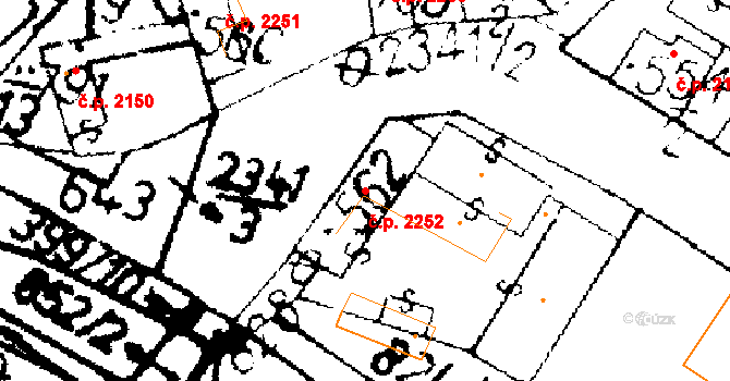 Podlusky 2252, Roudnice nad Labem na parcele st. 562 v KÚ Podlusky, Katastrální mapa