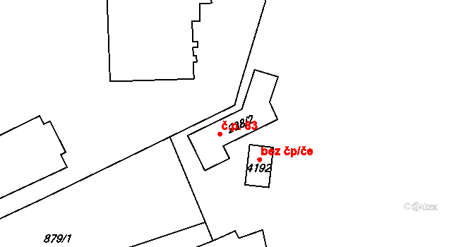 Pražské Předměstí 83, Hradec Králové na parcele st. 238/2 v KÚ Pražské Předměstí, Katastrální mapa
