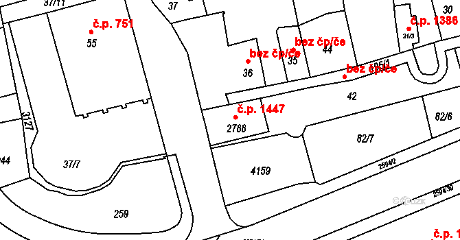 Lipník nad Bečvou I-Město 1447, Lipník nad Bečvou na parcele st. 2788 v KÚ Lipník nad Bečvou, Katastrální mapa