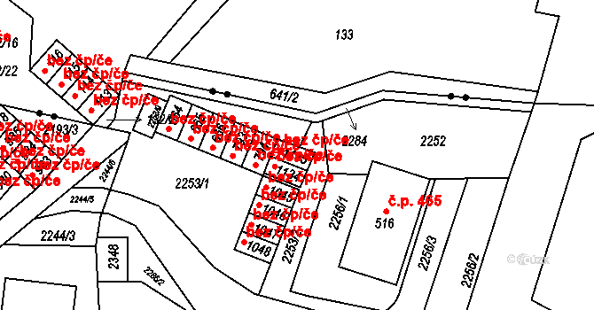 Hanušovice 49403397 na parcele st. 1135 v KÚ Hanušovice, Katastrální mapa