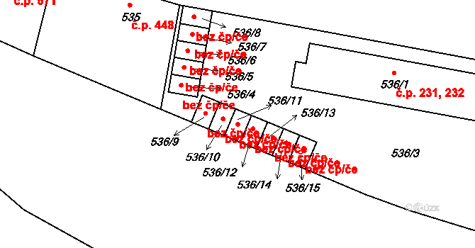 Blatná 50044397 na parcele st. 536/11 v KÚ Blatná, Katastrální mapa