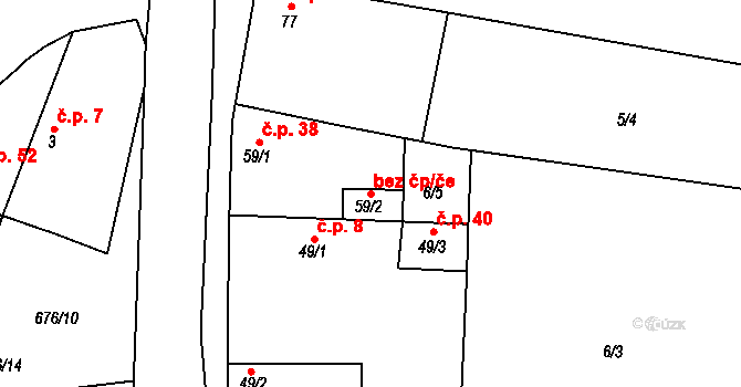 Tismice 50449397 na parcele st. 59/2 v KÚ Limuzy, Katastrální mapa
