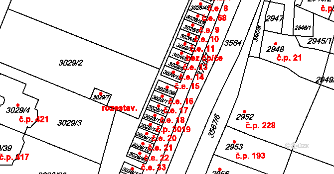 Nosálovice 16, Vyškov na parcele st. 3028/39 v KÚ Vyškov, Katastrální mapa