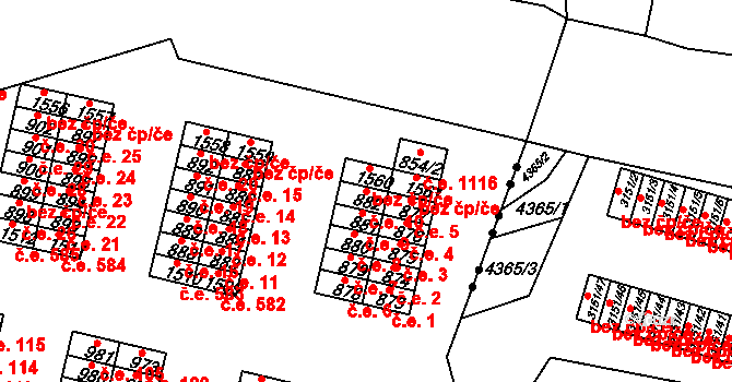 Řetenice 10, Teplice na parcele st. 882 v KÚ Teplice-Řetenice, Katastrální mapa