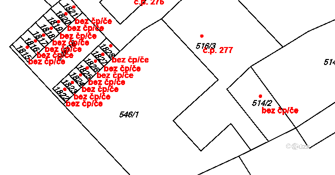 Broumov 40066398 na parcele st. 1497 v KÚ Broumov, Katastrální mapa