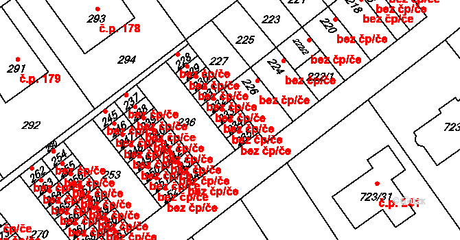 Přerov 43822398 na parcele st. 234 v KÚ Kozlovice u Přerova, Katastrální mapa