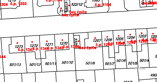 Svitavy 46547398 na parcele st. 3325 v KÚ Svitavy-předměstí, Katastrální mapa