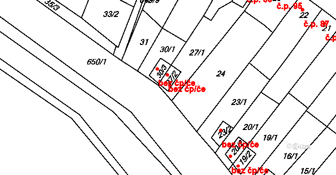 Vyškov 48474398 na parcele st. 27/2 v KÚ Opatovice u Vyškova, Katastrální mapa