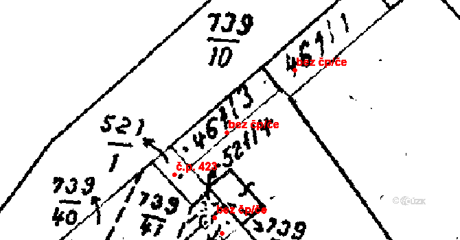 Luleč 51997398 na parcele st. 461/3 v KÚ Luleč, Katastrální mapa