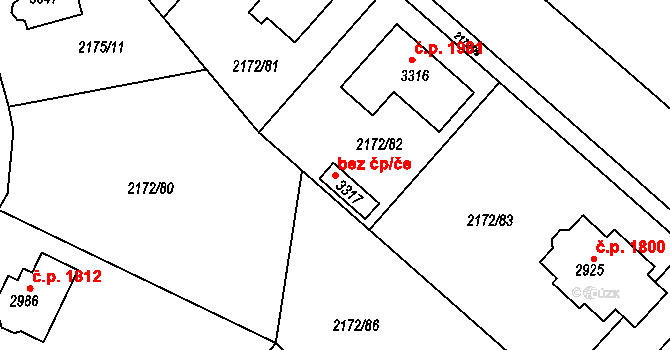 Lysá nad Labem 54300398 na parcele st. 3317 v KÚ Lysá nad Labem, Katastrální mapa