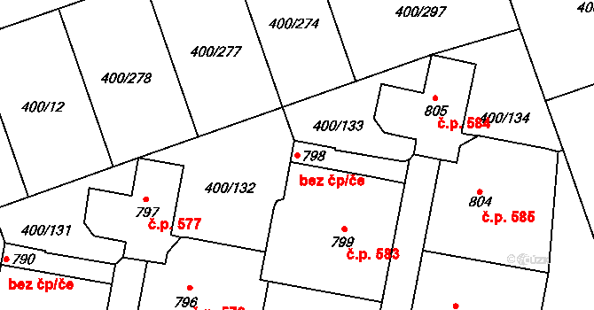 Horoměřice 41417399 na parcele st. 798 v KÚ Horoměřice, Katastrální mapa