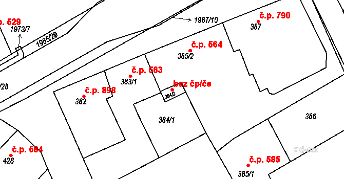 Svatobořice-Mistřín 43529399 na parcele st. 384/2 v KÚ Mistřín, Katastrální mapa