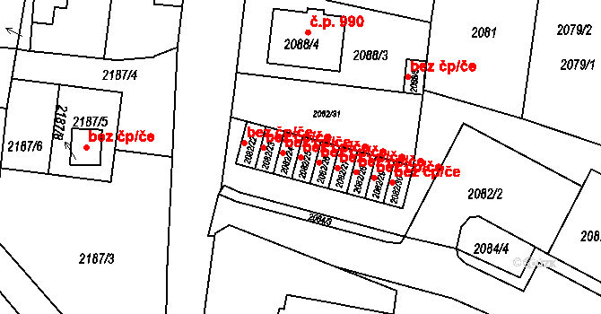 Jemnice 50298399 na parcele st. 2082/25 v KÚ Jemnice, Katastrální mapa