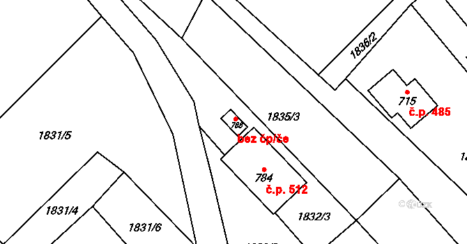 Lichnov 43203400 na parcele st. 788 v KÚ Lichnov u Nového Jičína, Katastrální mapa