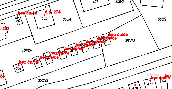 Liběchov 45396400 na parcele st. 357 v KÚ Liběchov, Katastrální mapa