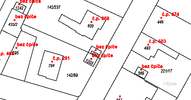 Chotěšov 49800400 na parcele st. 1202 v KÚ Chotěšov, Katastrální mapa