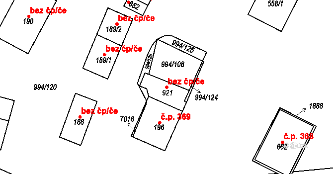 Jevišovice 104511401 na parcele st. 921 v KÚ Jevišovice, Katastrální mapa